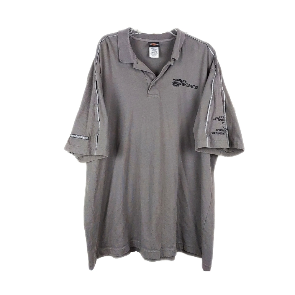 Harley Davidson Mens 2XL Brown SSlv Button Shirt - Picture 1 of 7